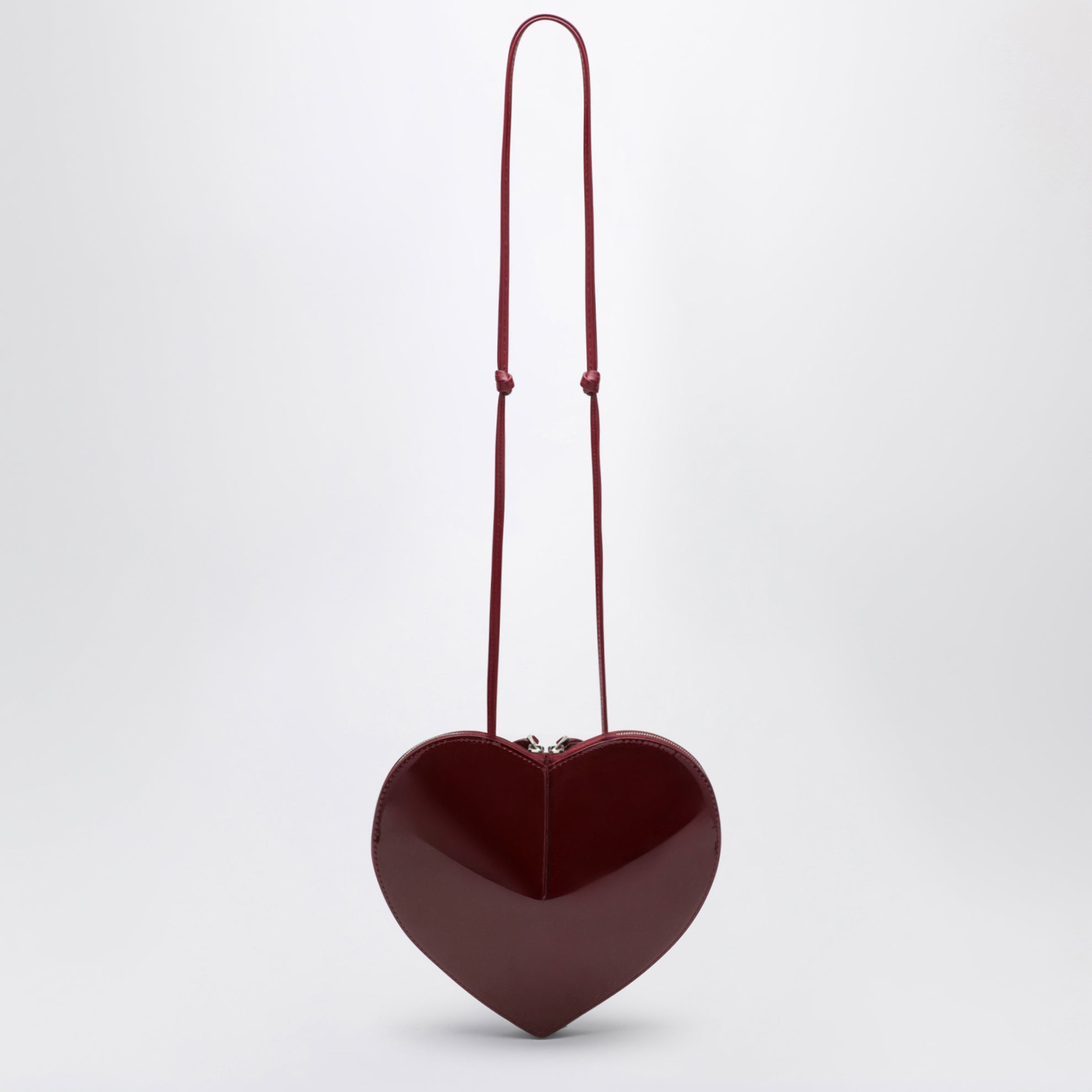 Borsa Le Coeur rossa scura in vernice