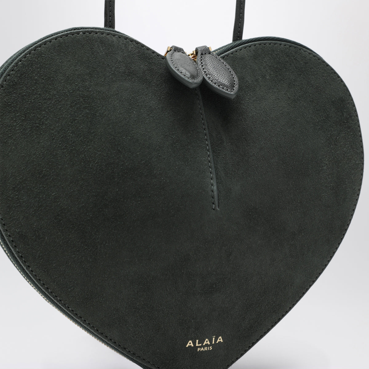 Le Coeur bimaterial bag in Lichen Green