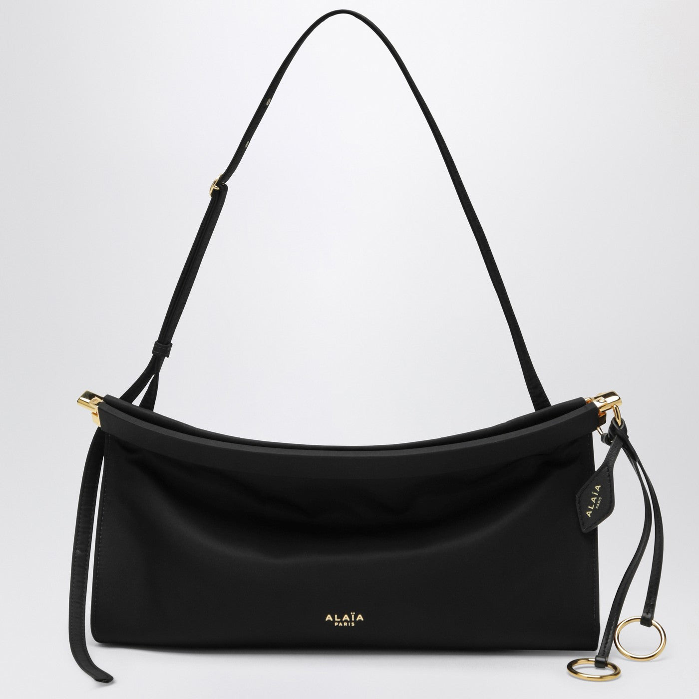 Le Click East West medium bag in black nylon