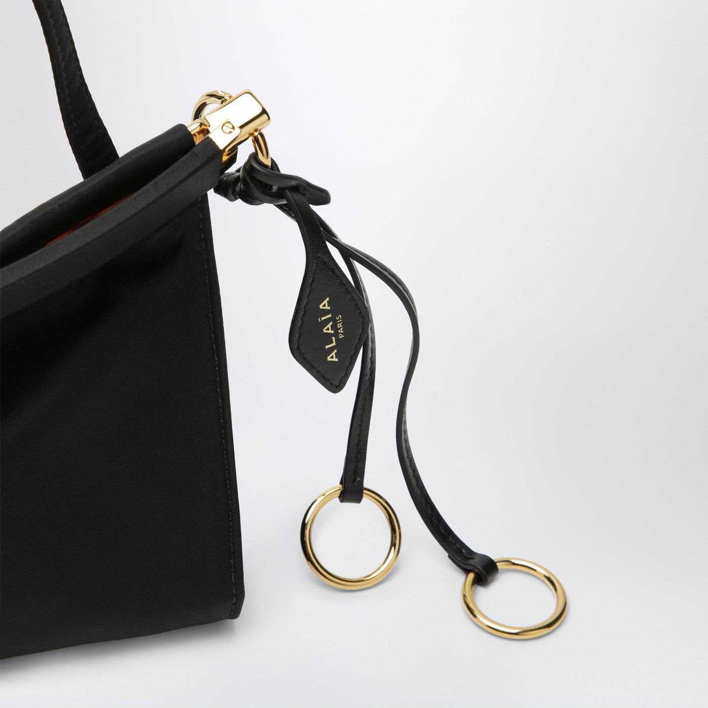 Le Click East West medium bag in black nylon