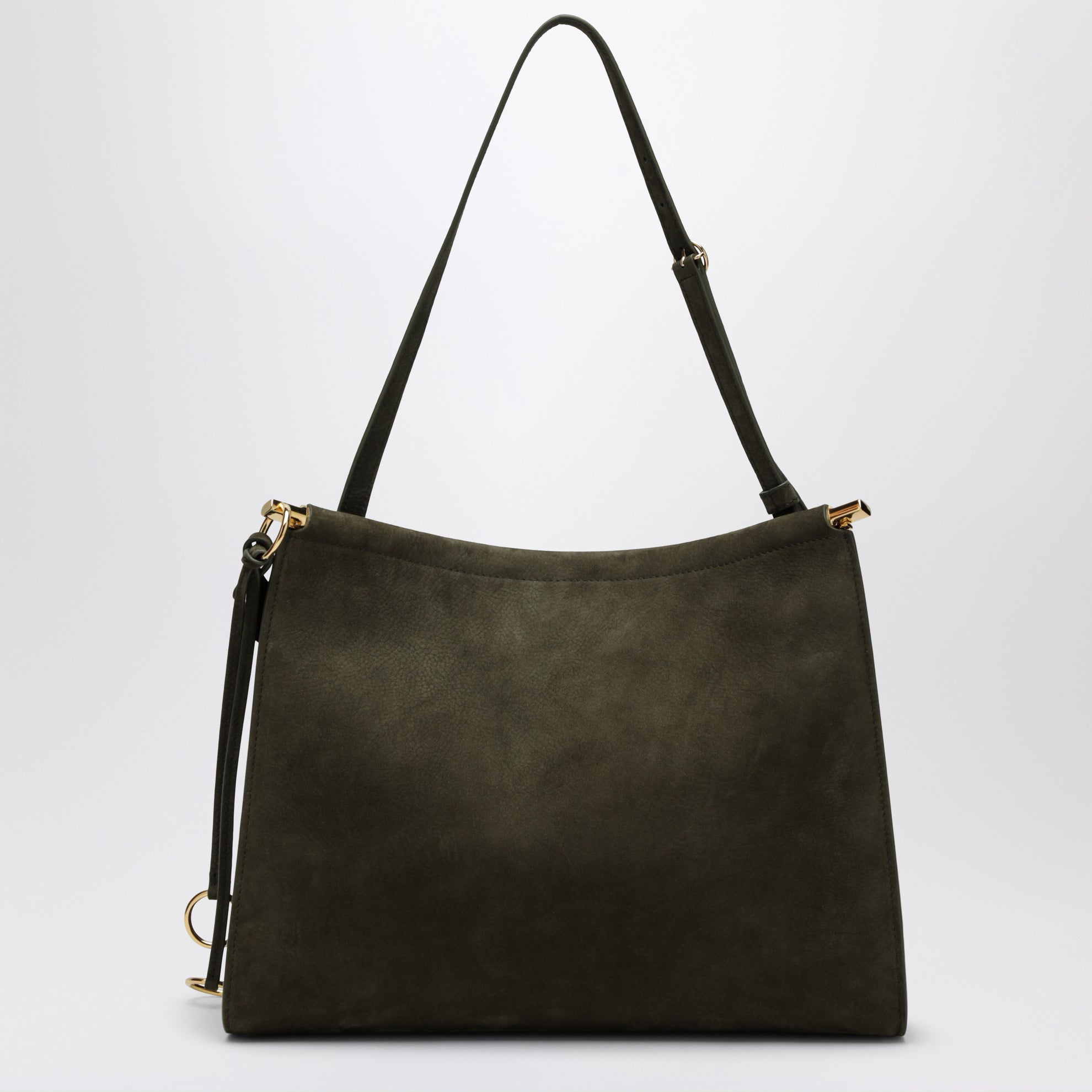Die Click mittelgroße quadratische khaki Nubuk-Tasche