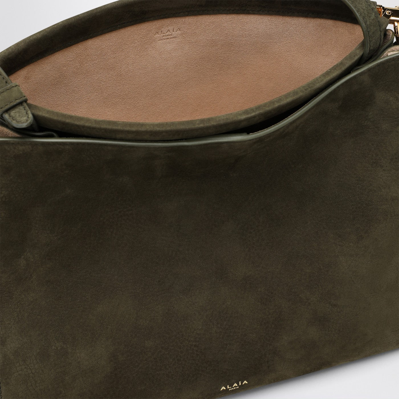 Le Click medium square khaki nubuck bag