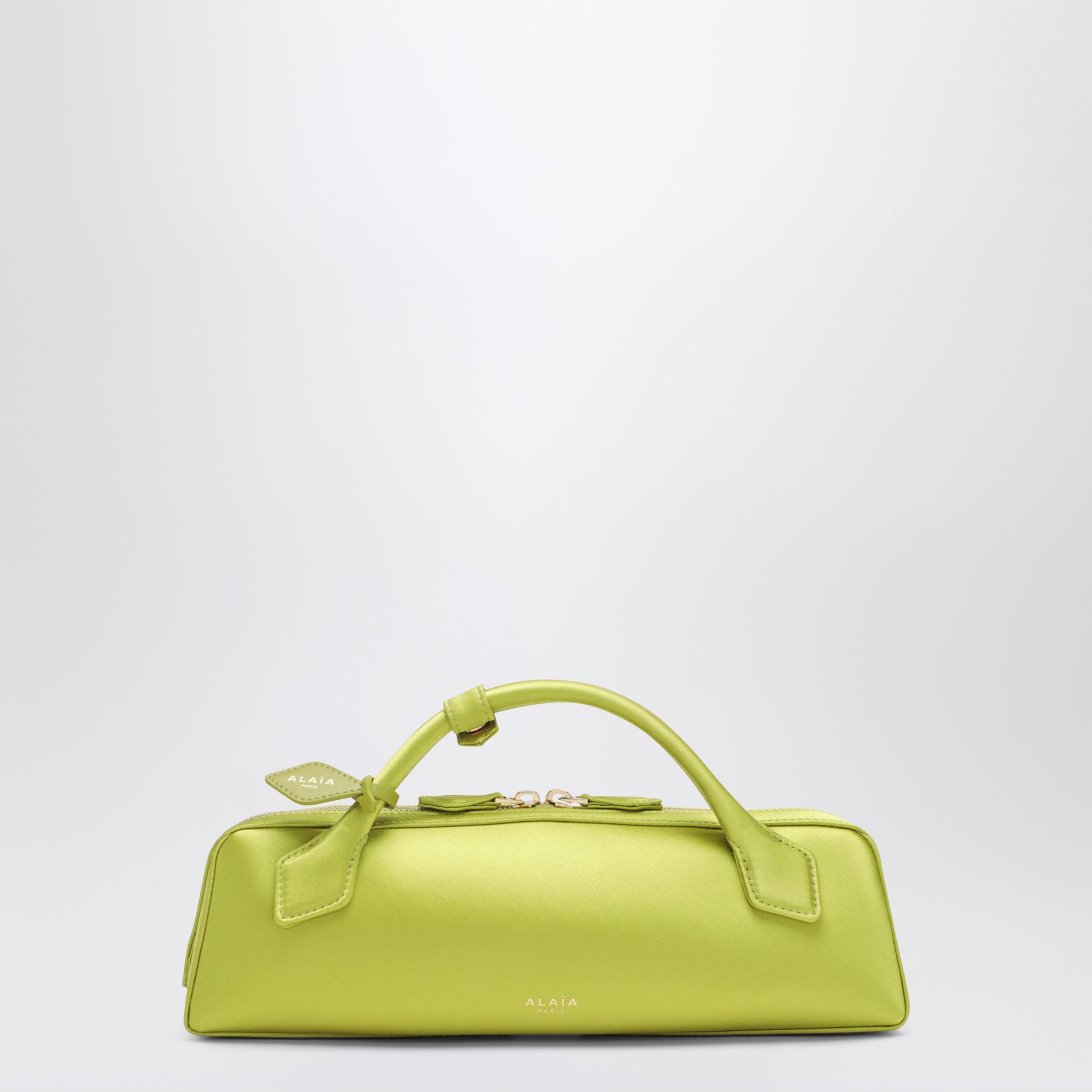 Pochette Le Teckel in satin Lime