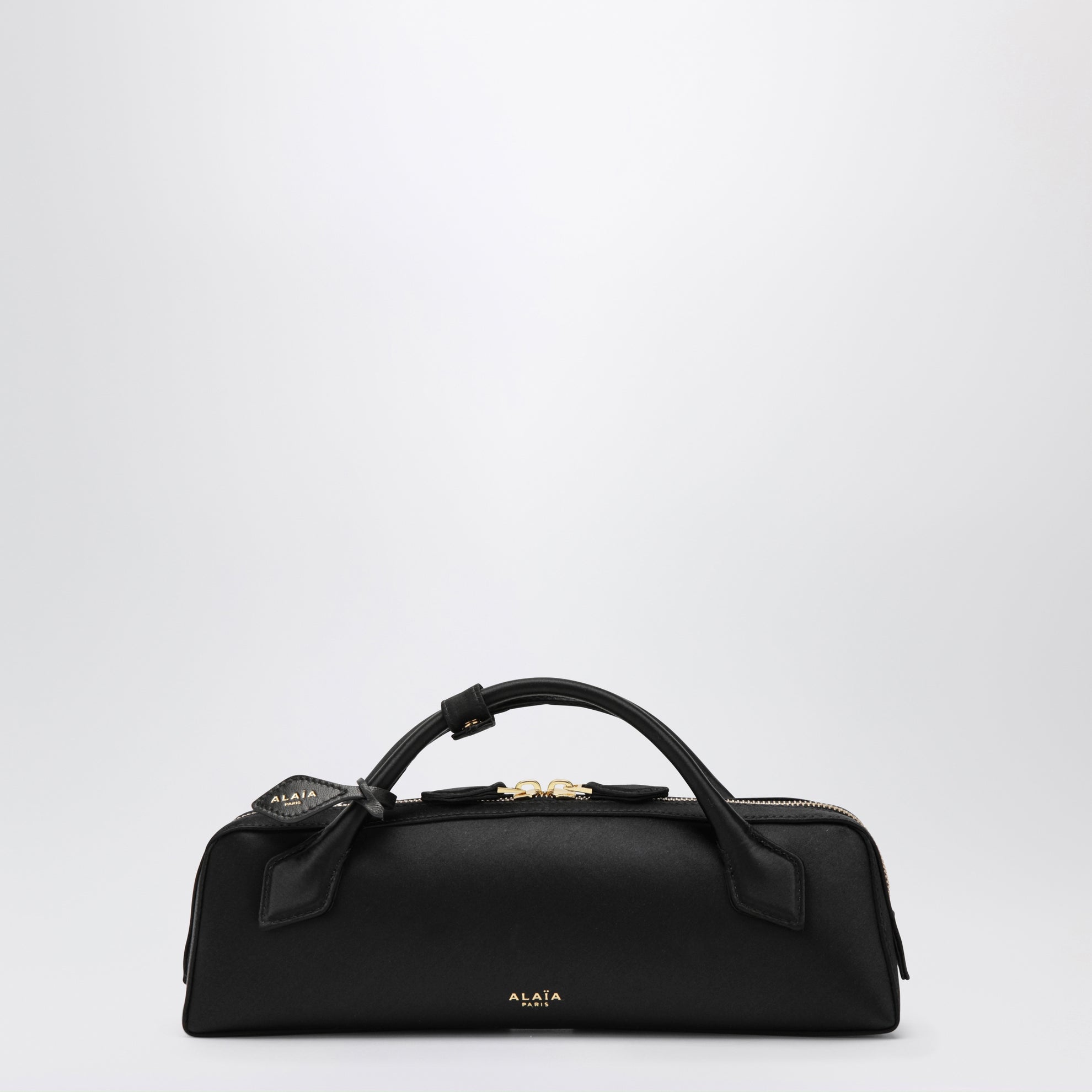Pochette Le Teckel in raso di seta nera