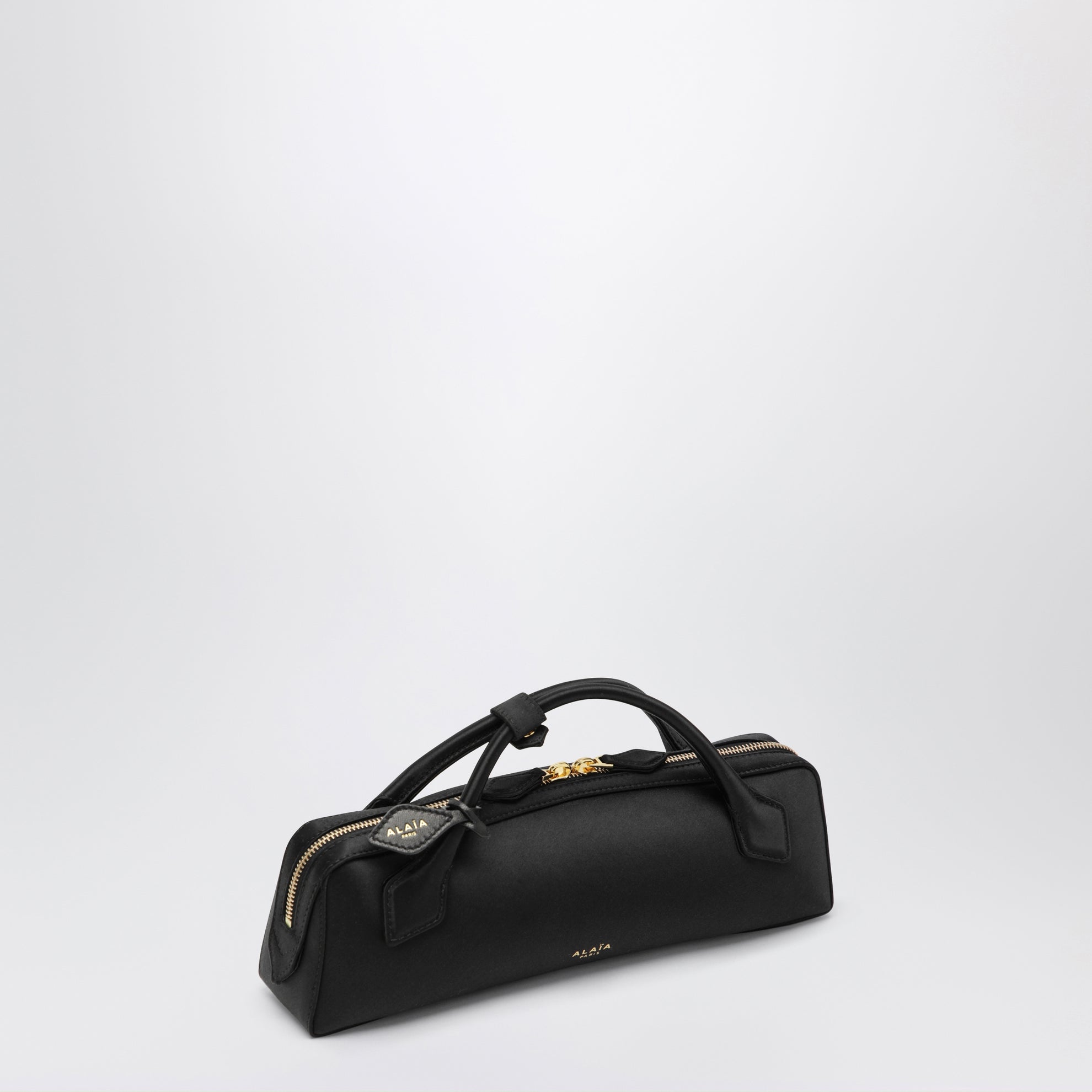 Pochette Le Teckel in raso di seta nera