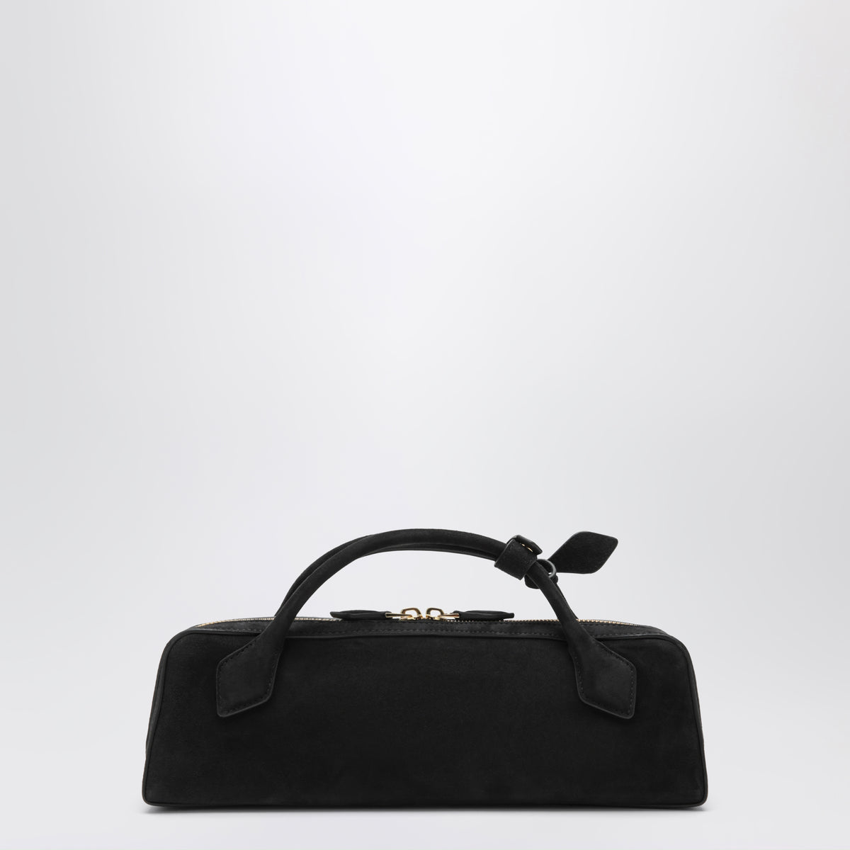Pochette Le Teckel in pelle scamosciata nera