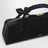 Pochette Le Teckel in pelle scamosciata nera