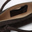 Clutch Le Teckel aus Ziegenveloursleder rauchbraun