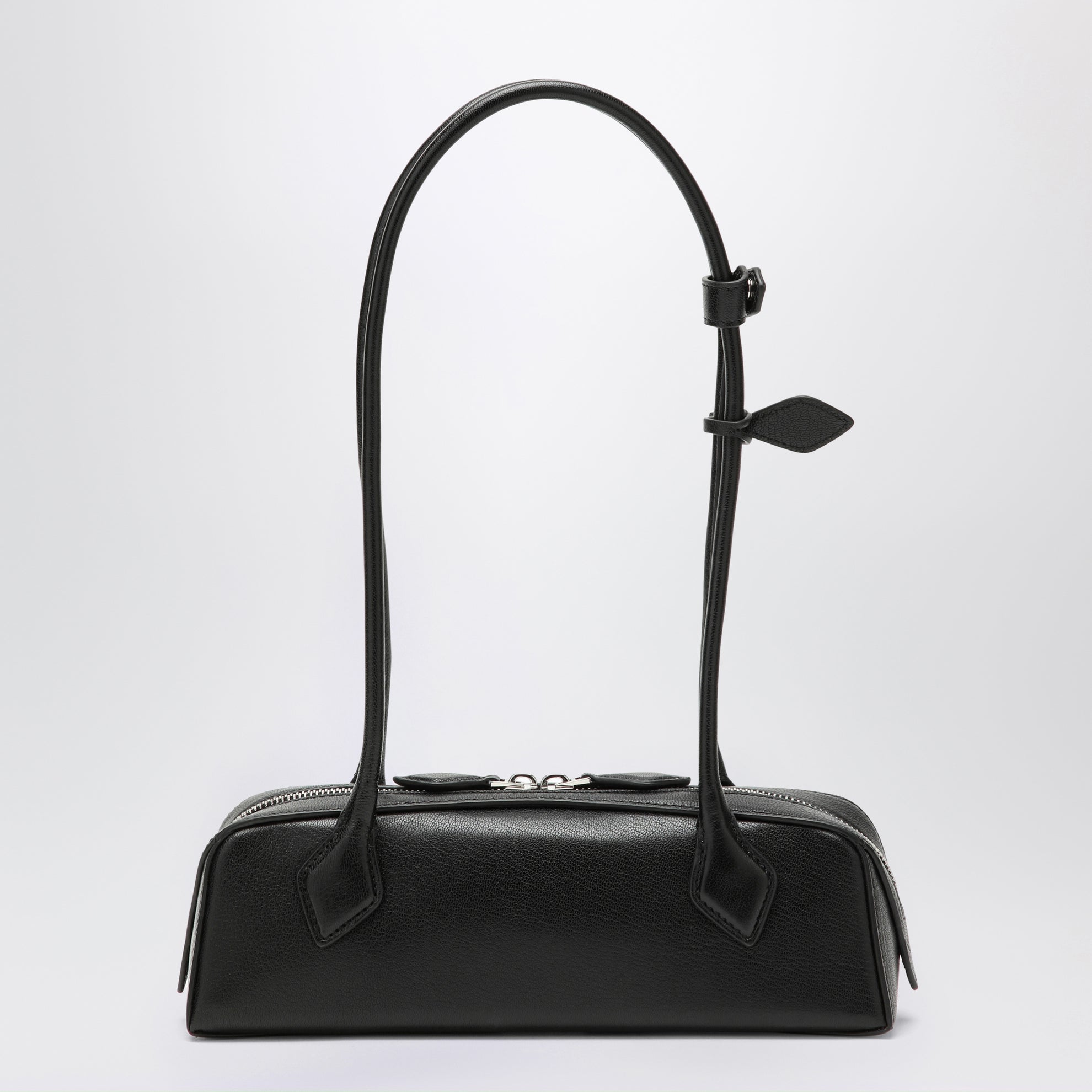 Small Teckel black leather bag