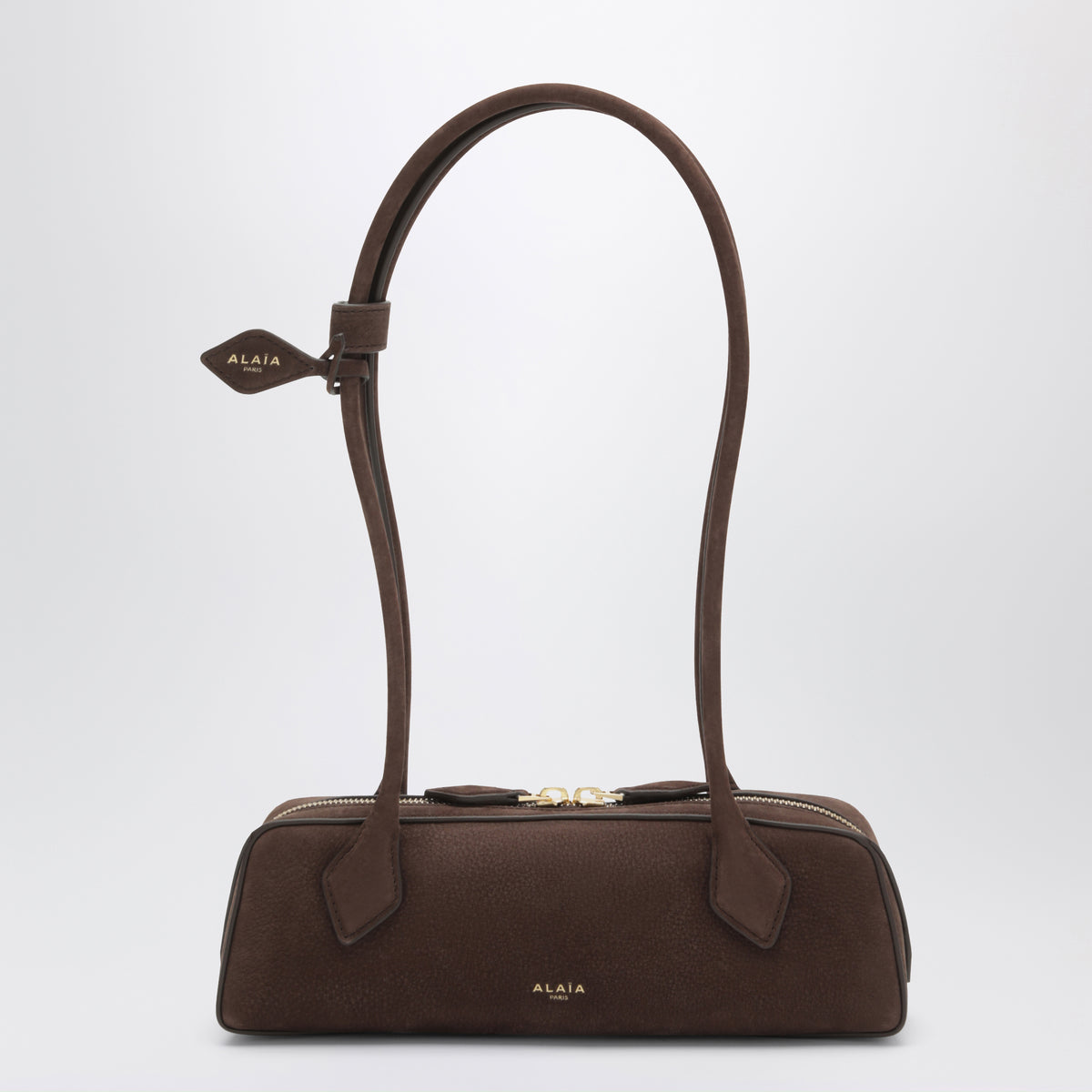 Le Teckel kleine braune Nubuktasche