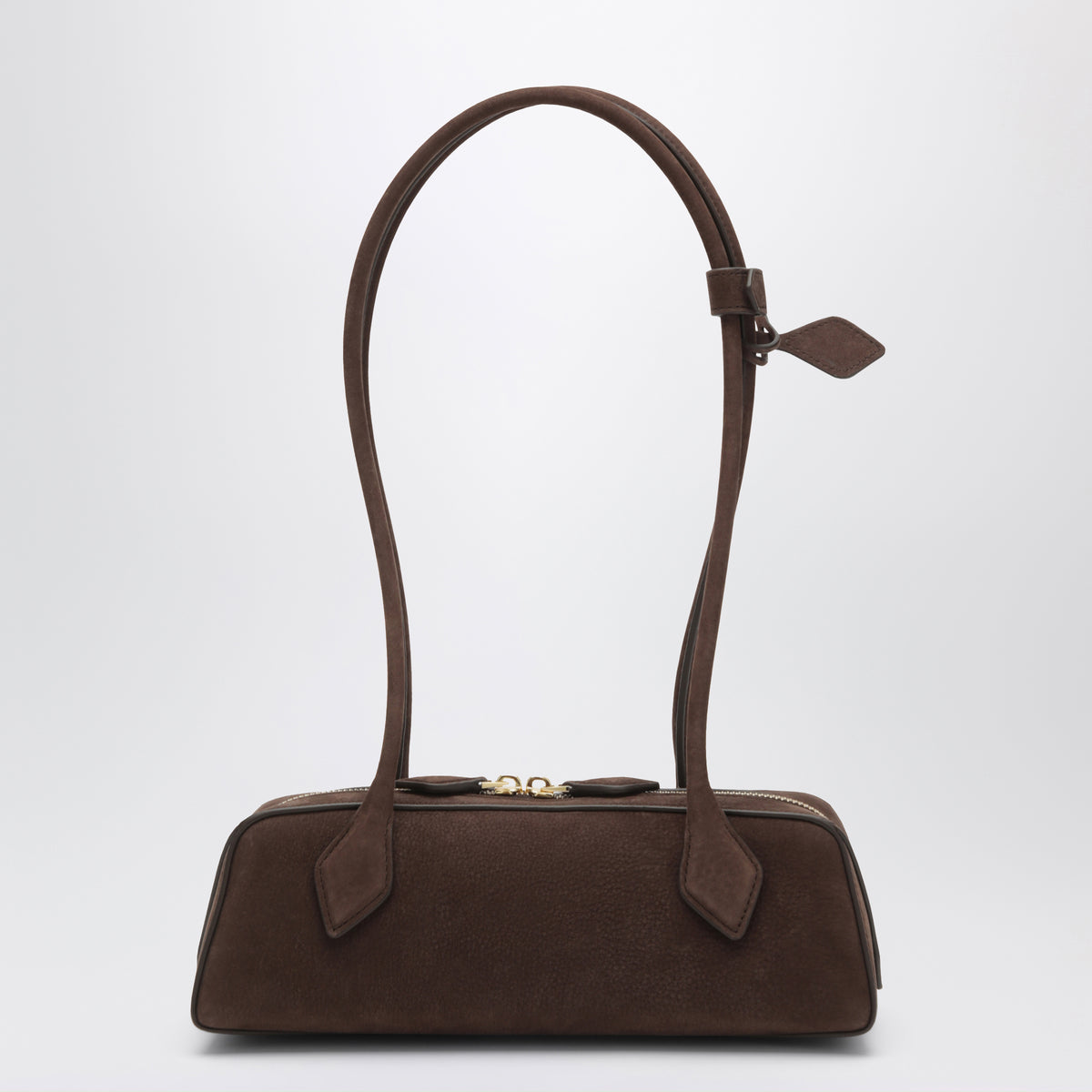 Le Teckel kleine braune Nubuktasche
