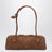 Borsa Le Teckel media in pelle nabuk marrone