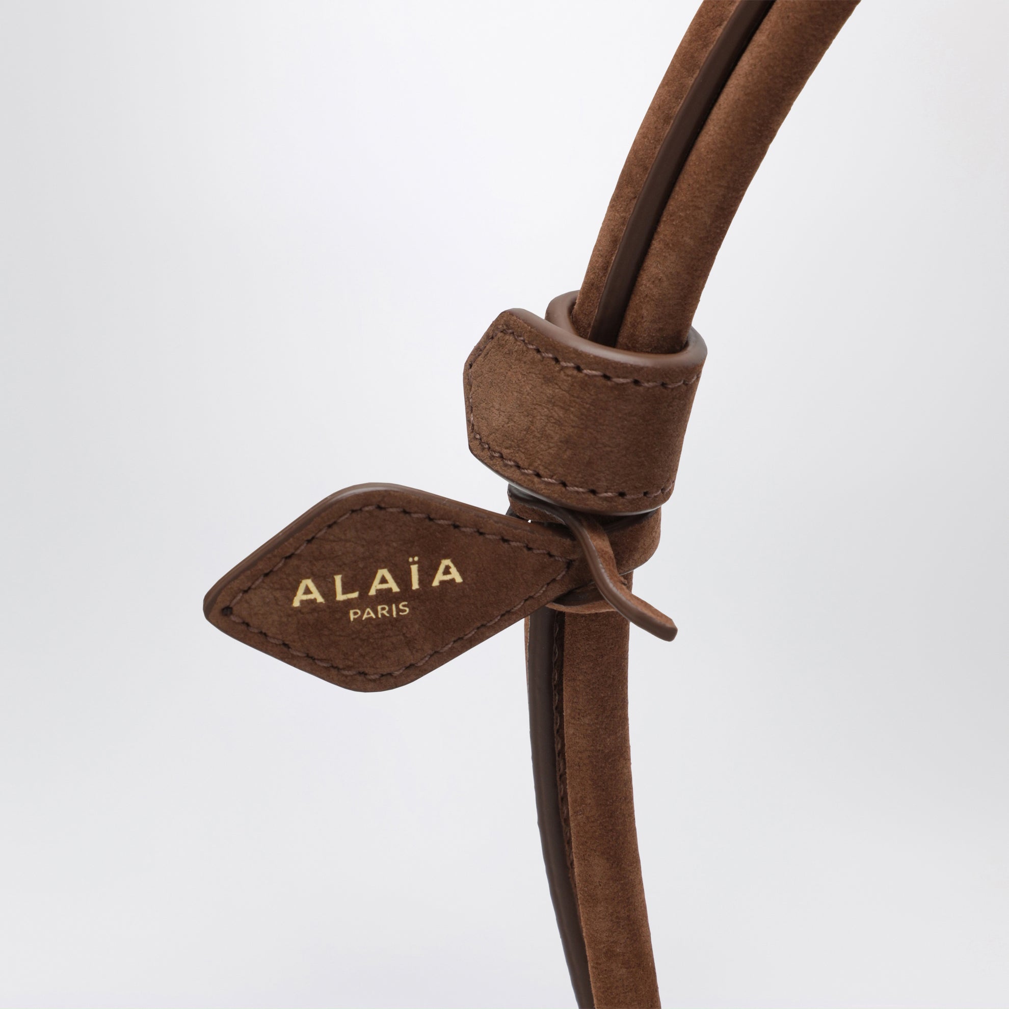 Le Teckel medium brown nubuck leather bag