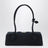Sac Le Teckel moyen en cuir nubuck bleu nuit
