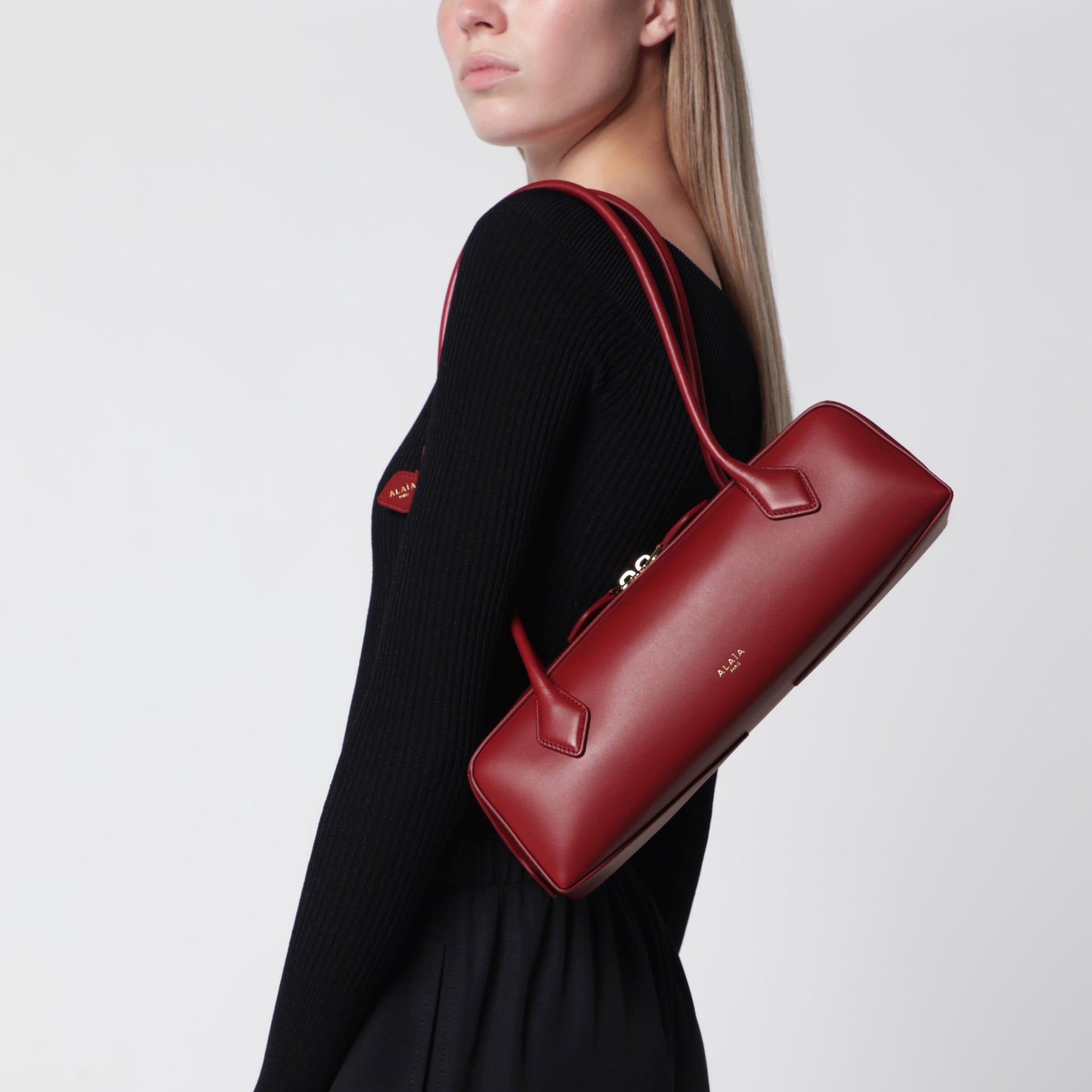 Medium red Le Teckel shoulder bag