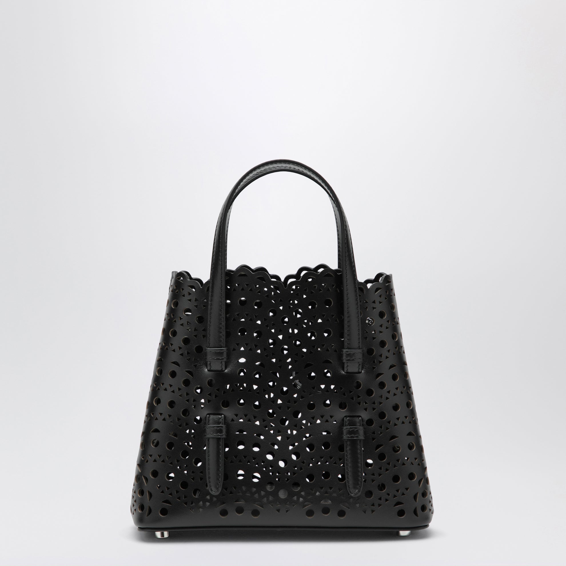 Borsa tote Mina 20 in pelle di vitello nera