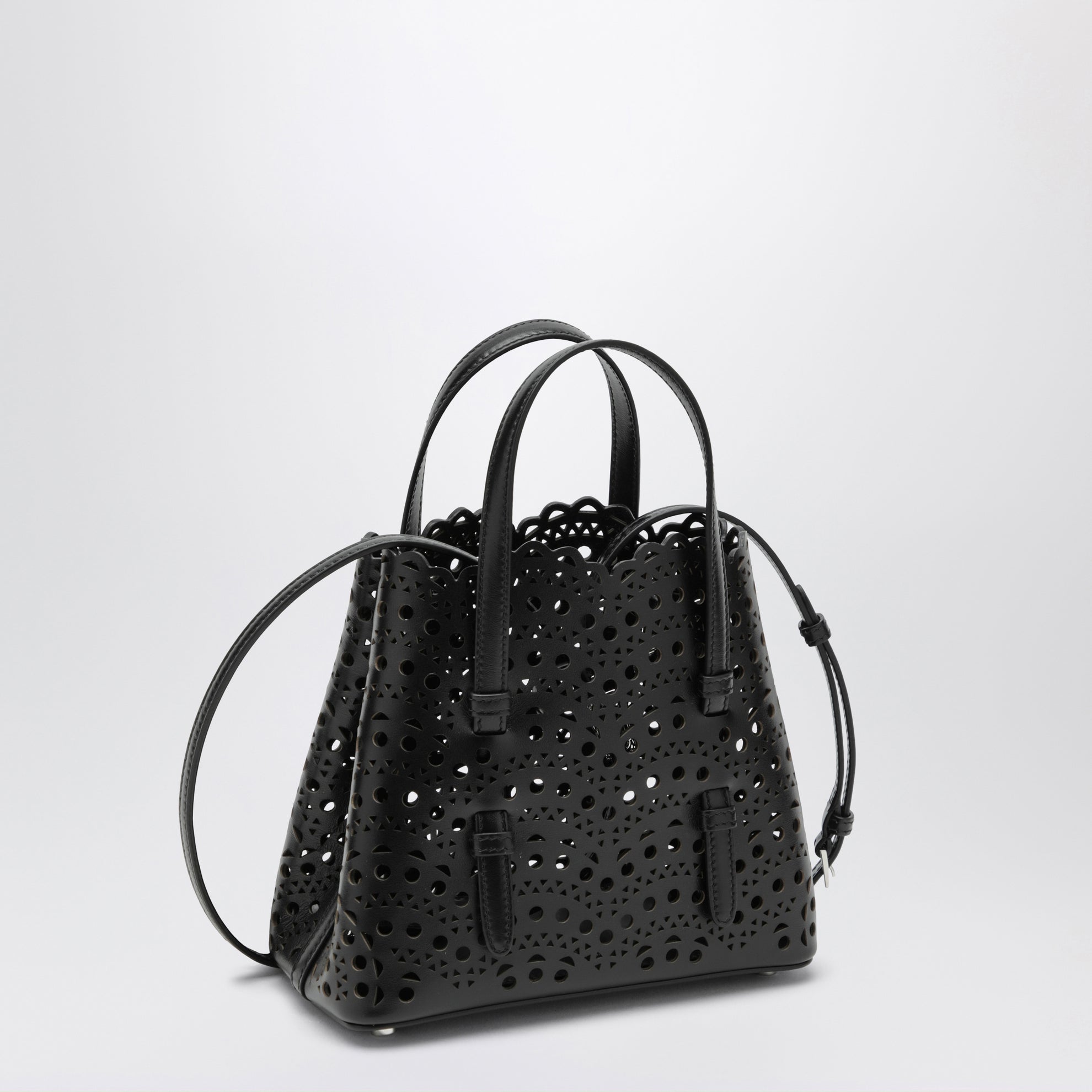 Borsa tote Mina 20 in pelle di vitello nera