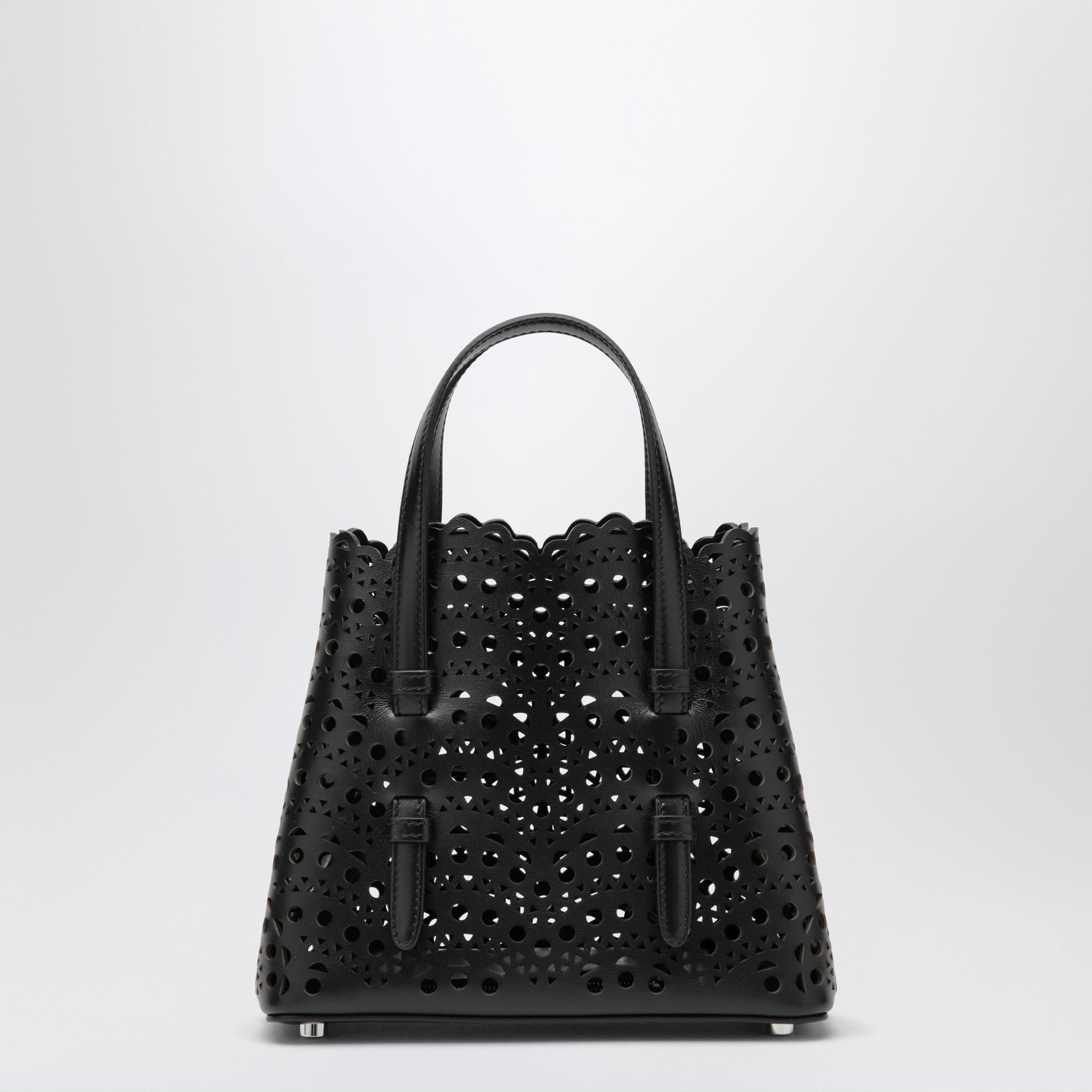 Borsa tote Mina 20 in pelle di vitello nera