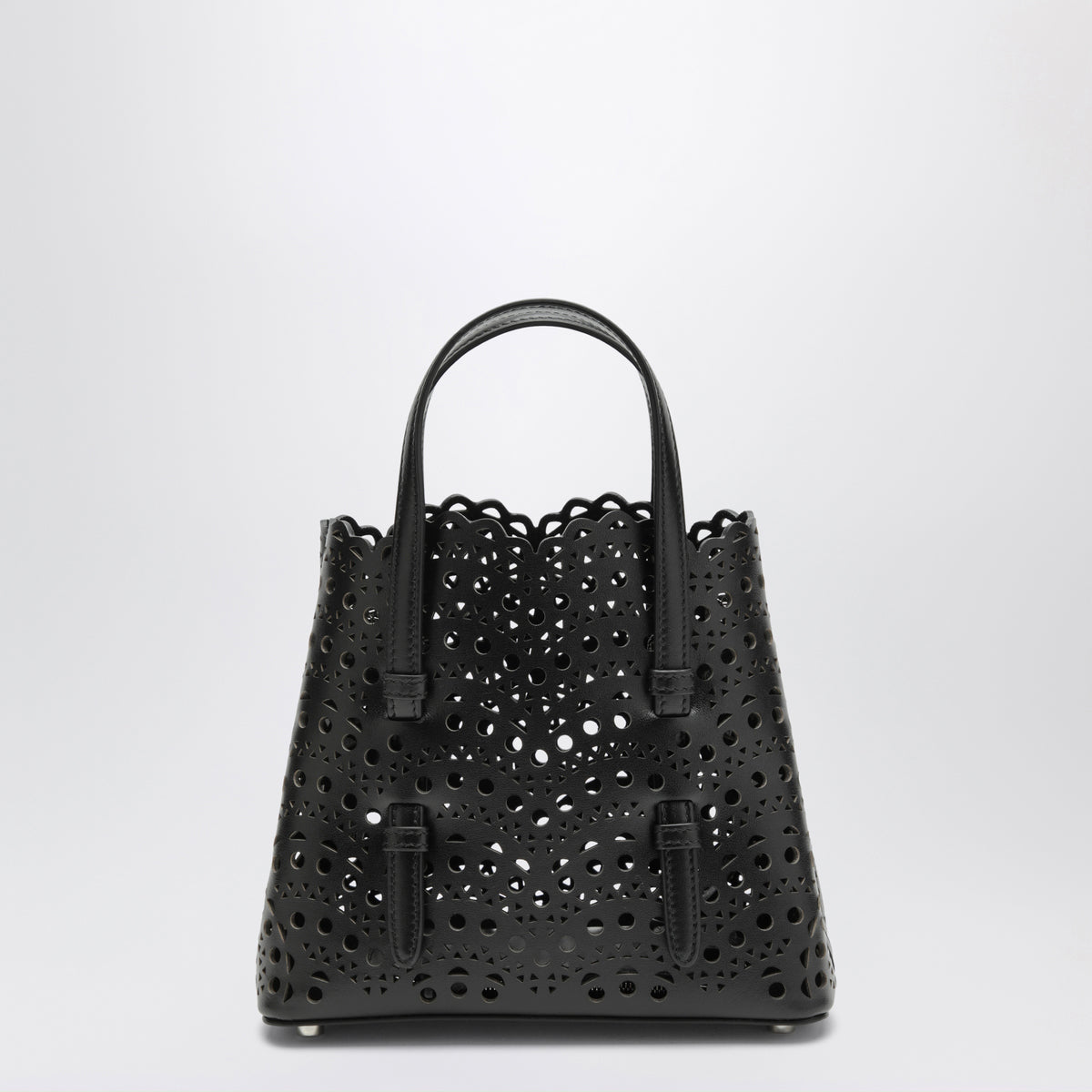 Borsa Mina 20 nera in pelle di vitello