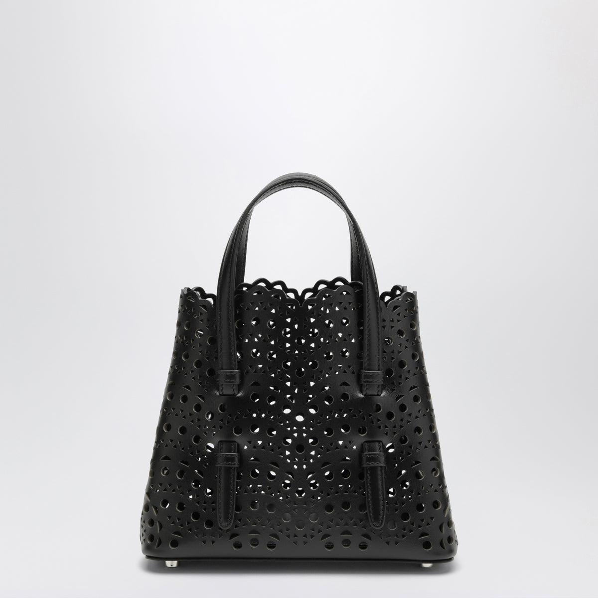Borsa Mina 20 nera in pelle di vitello