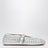 White leather ballerina with crystals