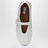 White leather ballerina with crystals