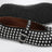 Black leather ballerina with crystals