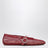 Red mesh and patent leather flat ballet flats