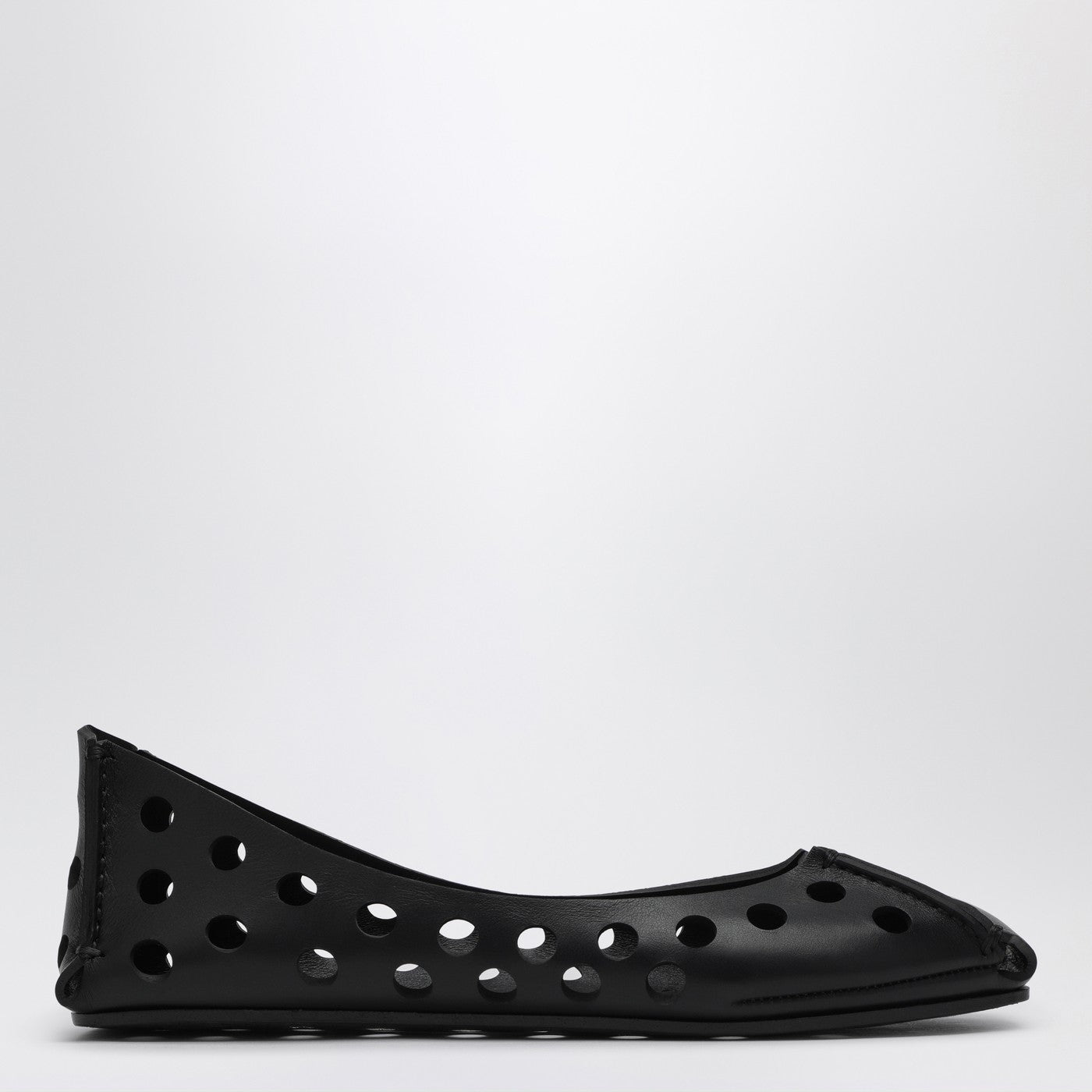 Perfo black perforated ballet flats