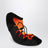 Ballerine stringate pieghevoli in nylon e suede nere