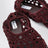Slippers Vienne perforées en daim couleur cerise