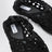 Slippers Vienne perforées en daim noir