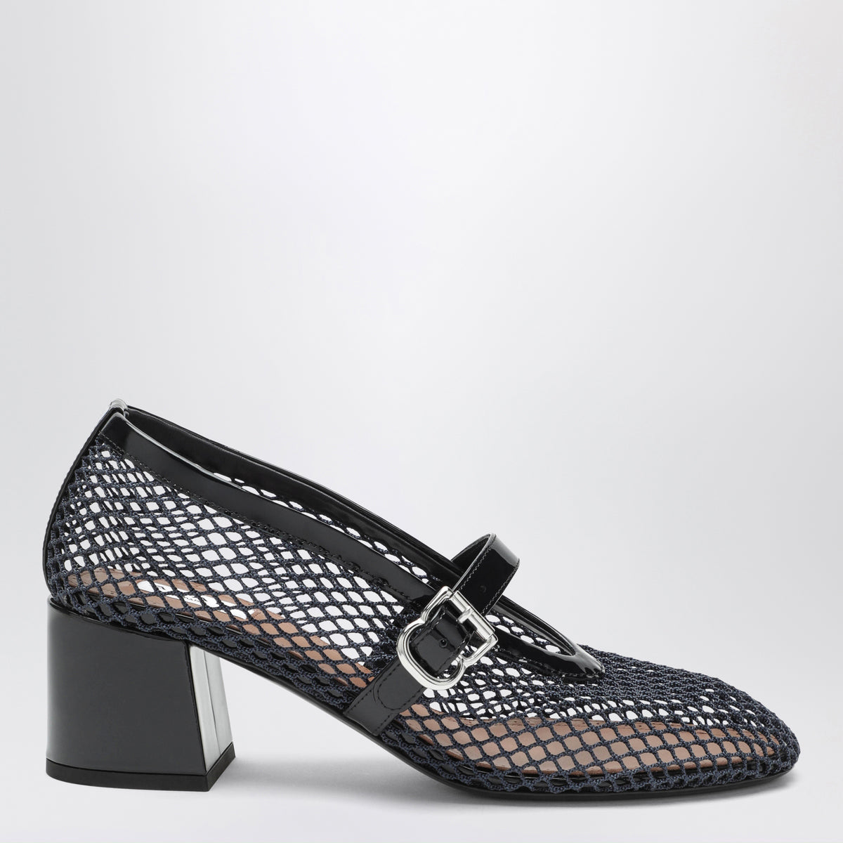 Mary Jane 55 Mitternachtsblau aus Mesh