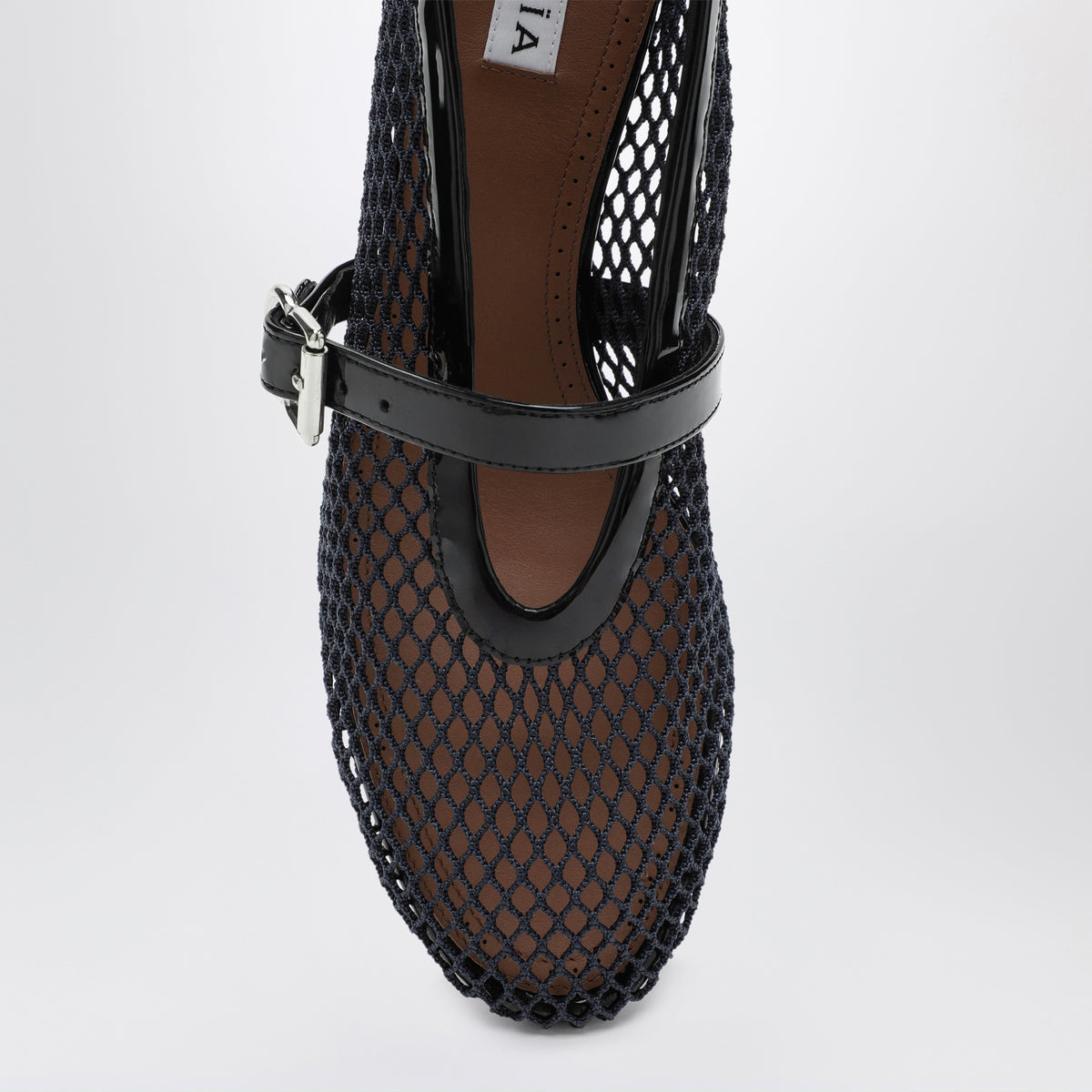 Mary Jane 55 Mitternachtsblau aus Mesh