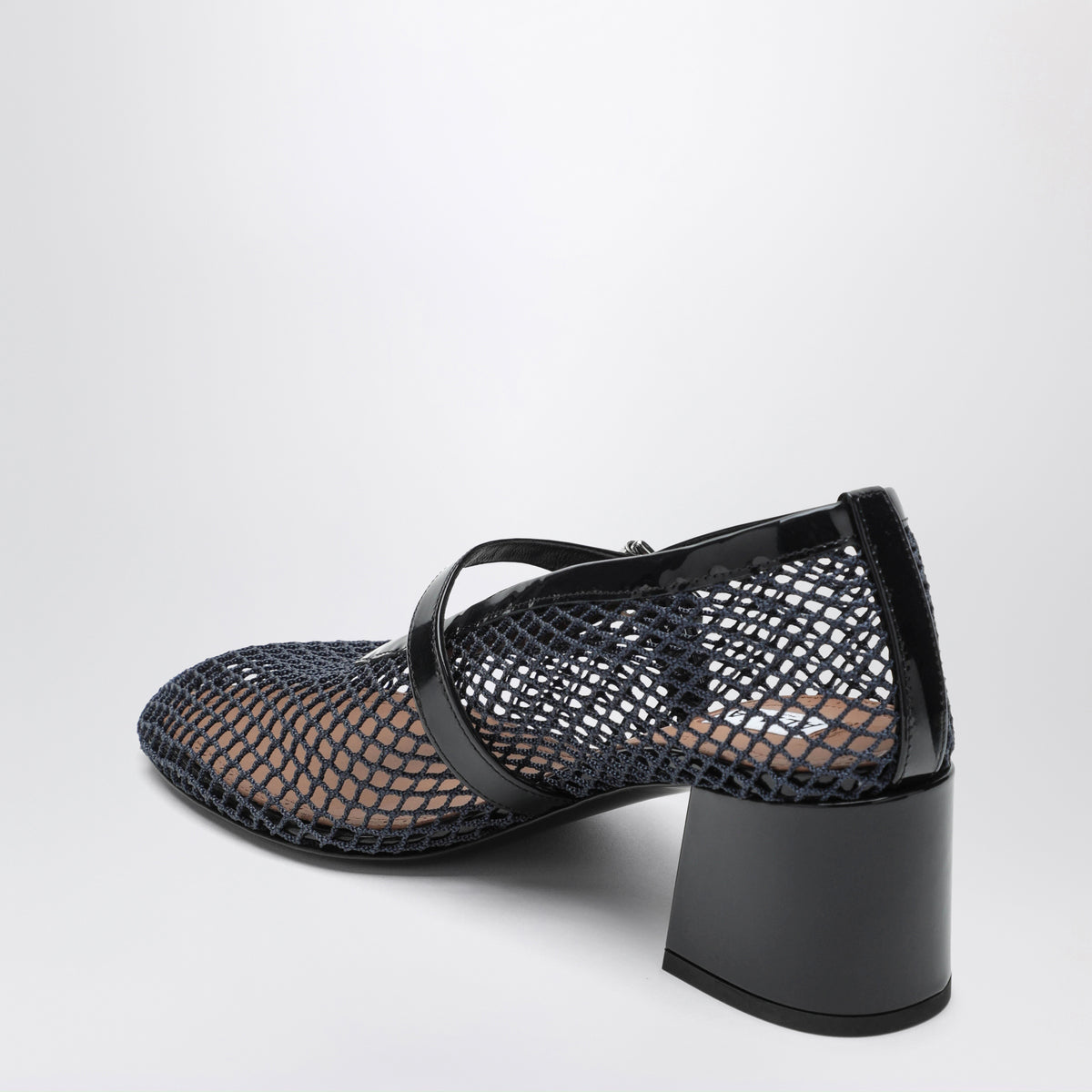 Mary Jane 55 Mitternachtsblau aus Mesh