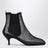 Schwarze Stiefeletten aus transparentem Mesh