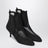 Schwarze Stiefeletten aus transparentem Mesh