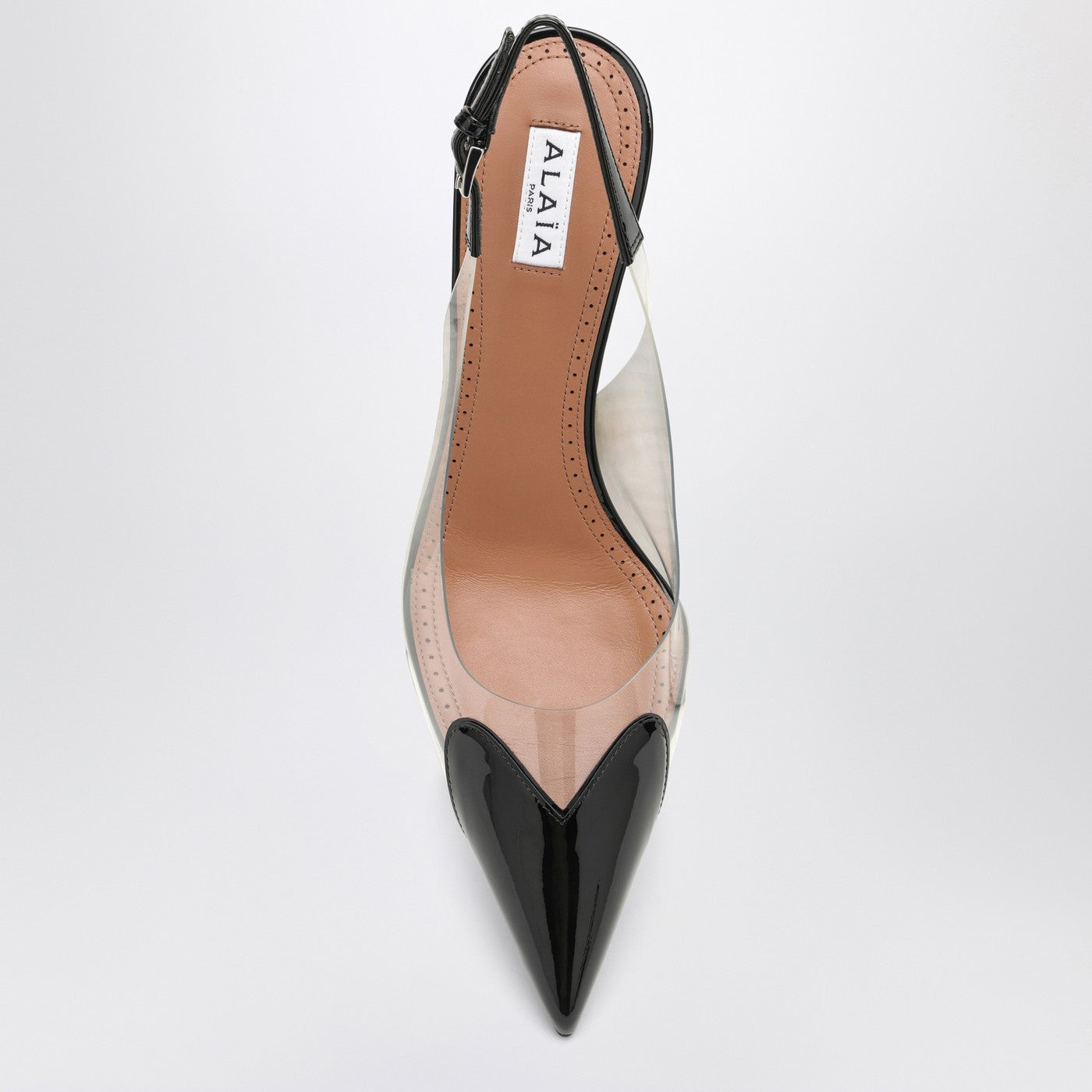 Alaïa Le Coeur black patent leather slingback | TheDoubleF