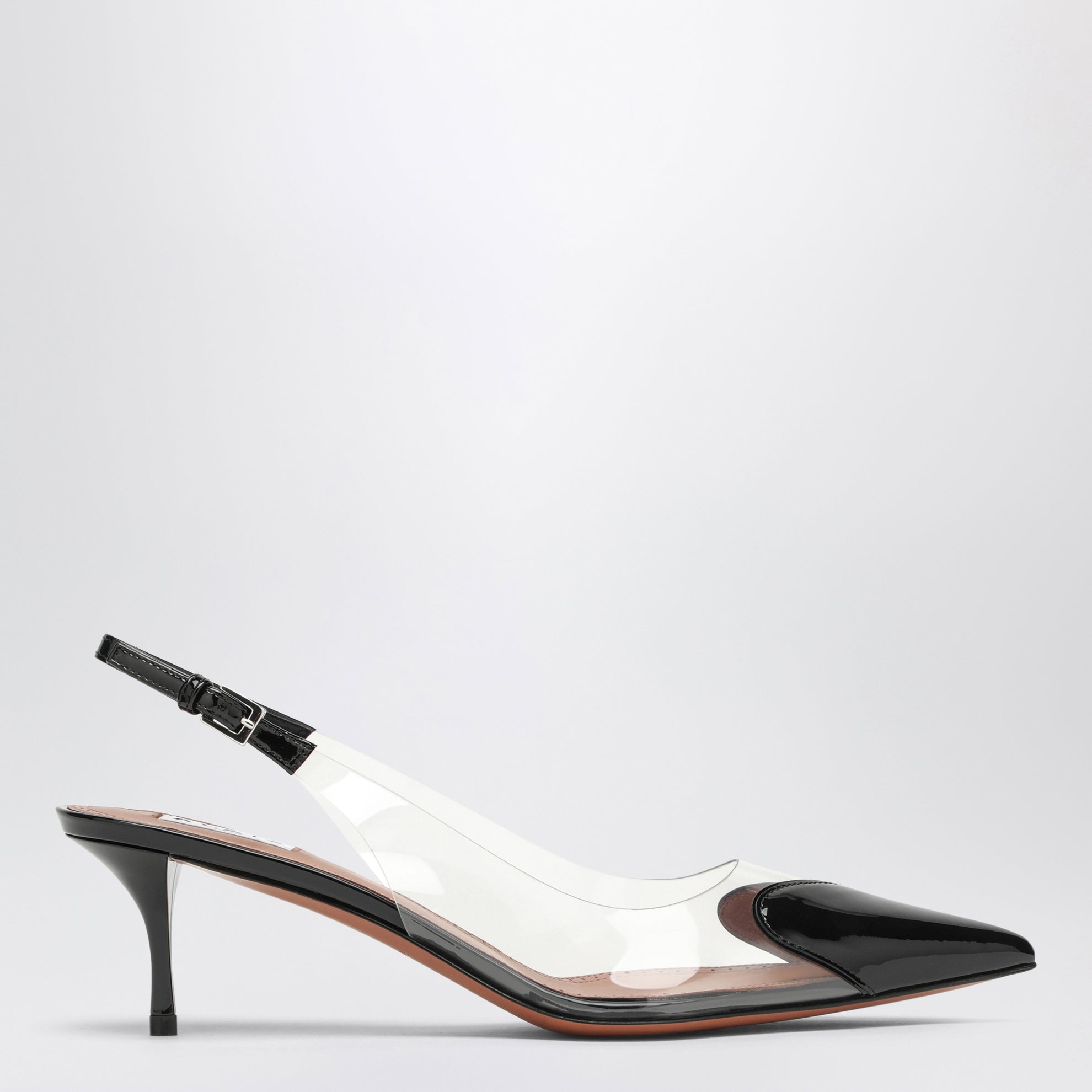 Slingback Le Coeur nera in vernice