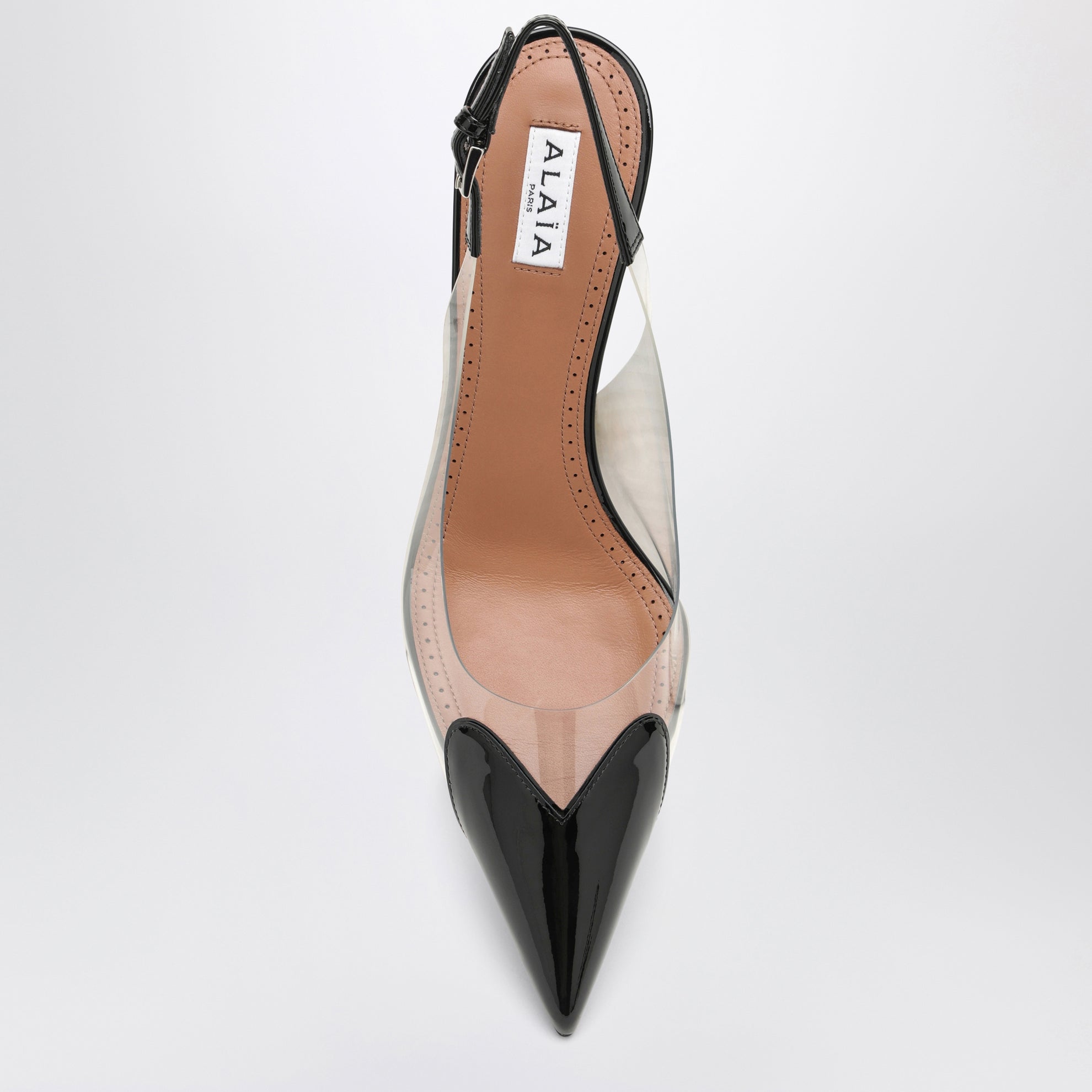 Slingback Le Coeur nera in vernice
