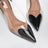 Slingback Le Coeur nera in vernice
