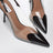 High slingback Le Coeur in aubergine patent leather