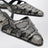 Slingback-Ballerinas aus Python-Effekt-Leder