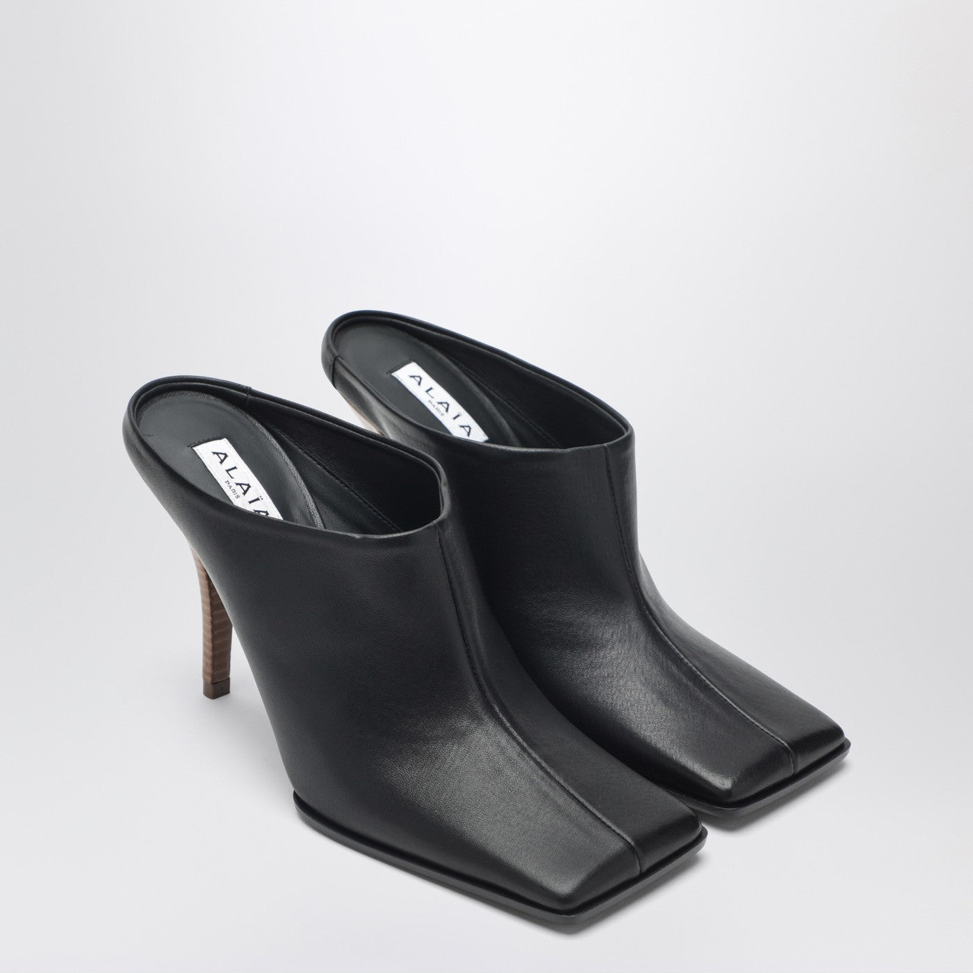 Alaïa Black Square leather mules | TheDoubleF