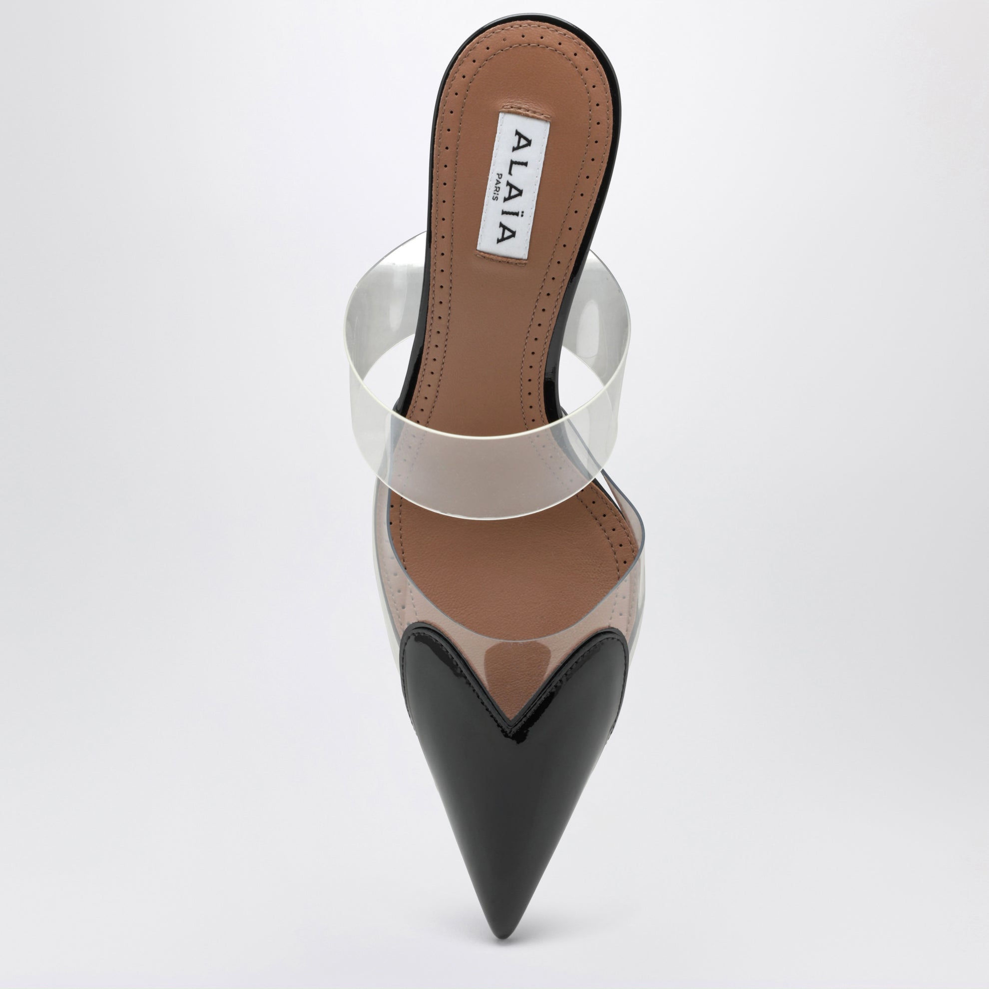 Mule con zeppa Le Coeur nera in vernice