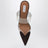 Heart 60 Brown Leather Wedge Mules