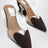 Heart 60 Brown Leather Wedge Mules