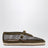 Espadrillas in rete e pelle scamosciata verde camouflage