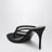 Black mesh flip-flop mules