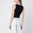 Black ribbed knit bodysuit